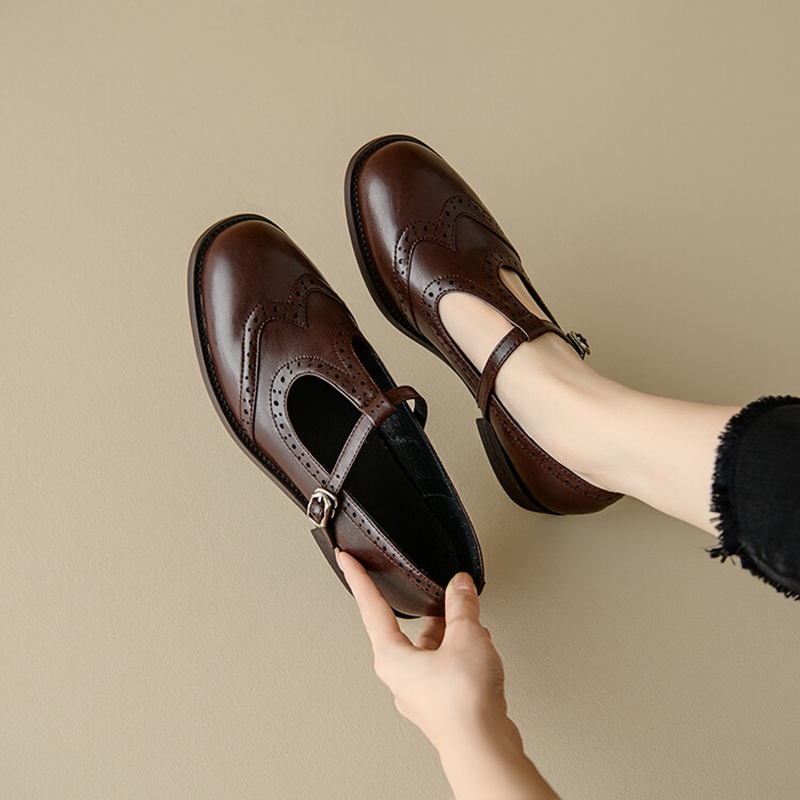 Leather Work Heels - Nuove décolleté da donna autunno/primavera scarpe