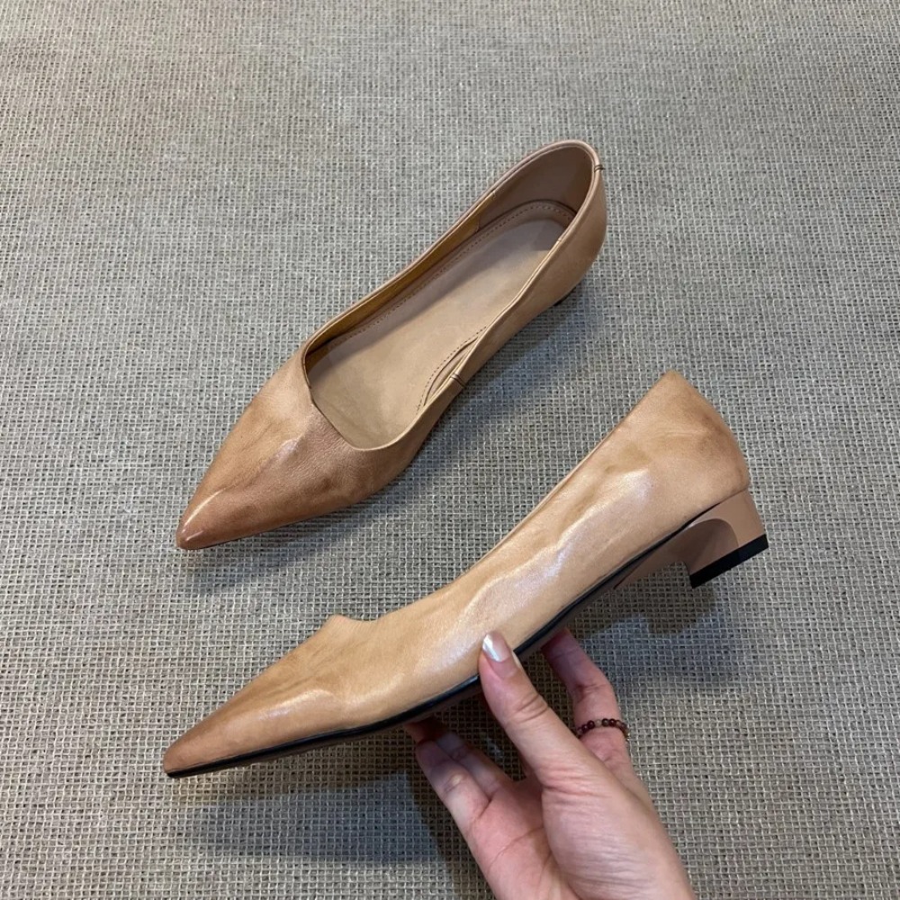 Leather Work Heels - Scarpe Mary Jane in Pelle a