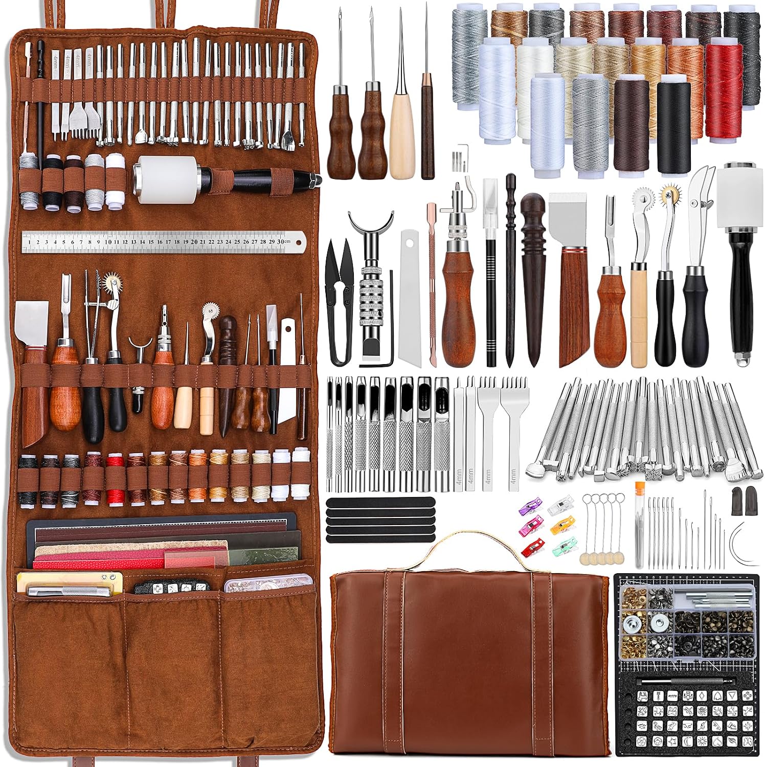 Leather Work - Kit Professionale per Lavorazione Pelle con
