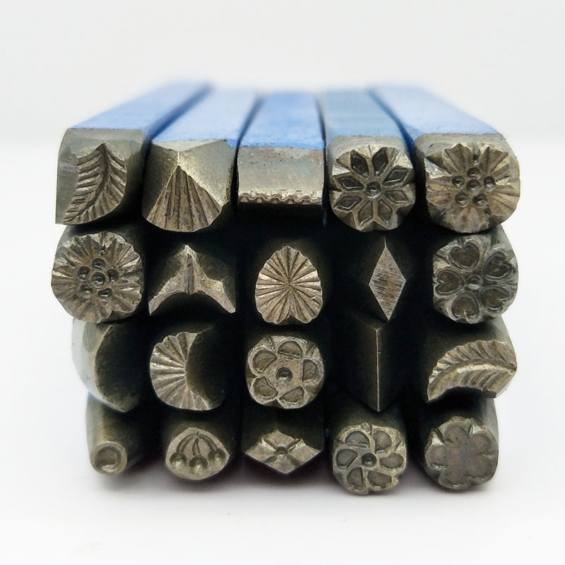 Leatherwork Flowers - Set di 20 Punzoni in Acciaio