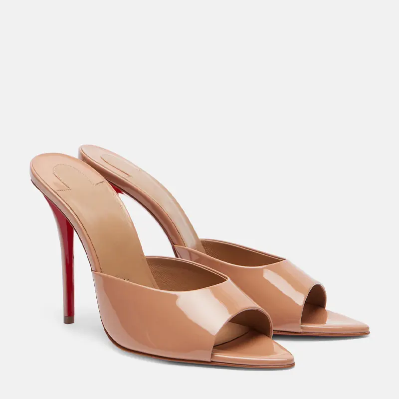 Leather Work Heels - Sandali Romani Nuovi da Donna con