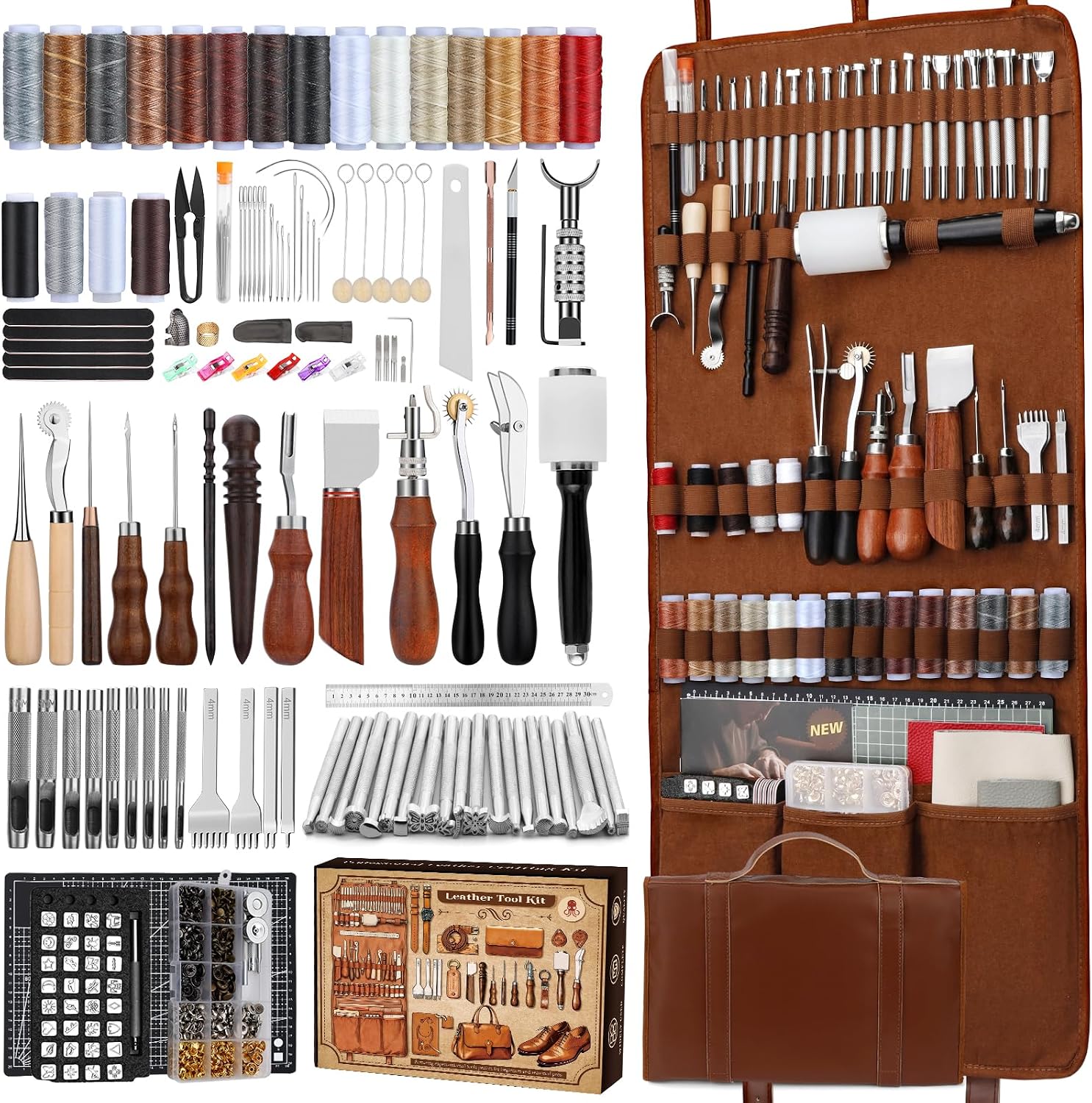 Leather Work - Kit per Lavorazione Pelle, Set di
