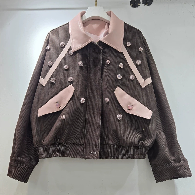 Giacca in Velluto a Coste con  - Leatherwork Flowers recensione e prezzo
