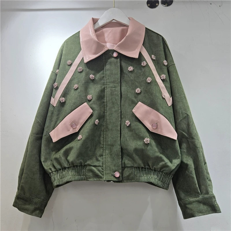 Giacca in Velluto a Coste con  - Leatherwork Flowers recensione e prezzo