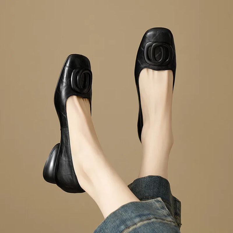 Scarpe da Donna in Stile Franc - Leather Work Heels recensione e prezzo